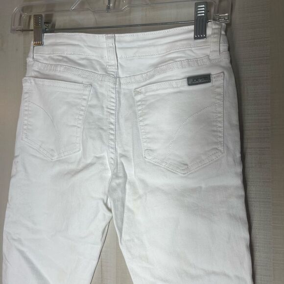 Joe’s jeans white skinny distressed hem ankle length, size 12 - Picture 9 of 11